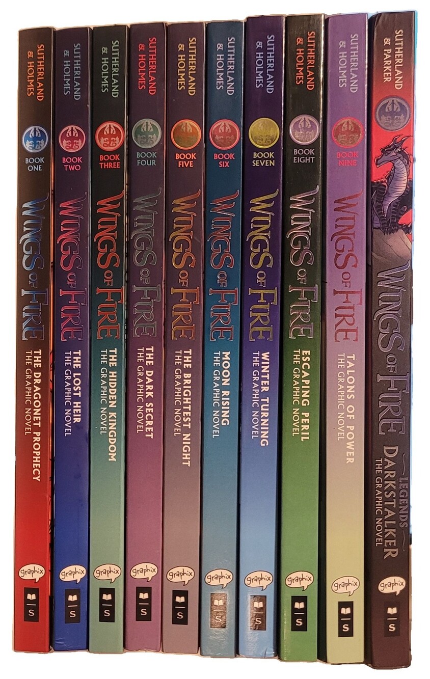 Wings of Fire Graphic Novel Set by Tui T. Sutherland Complete set of 9 plus Dark